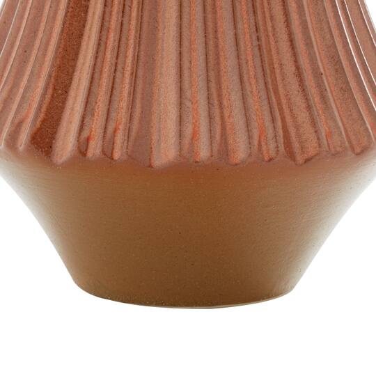Rust Ceramic Modern Vase, 20" x 8" x 8"